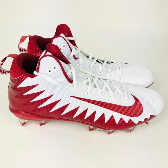 Nike Alpha Menace Pro Mid Football Cleats Red 15 - Picture 5 of 7